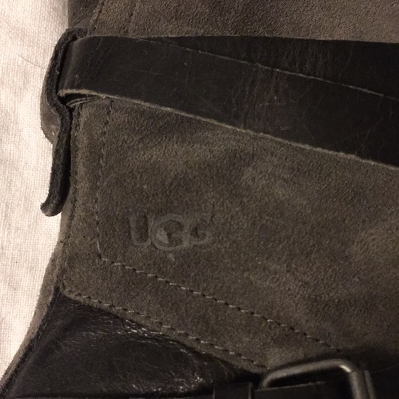 Ugg leather motorcycle style boots - Picture 2 of 8